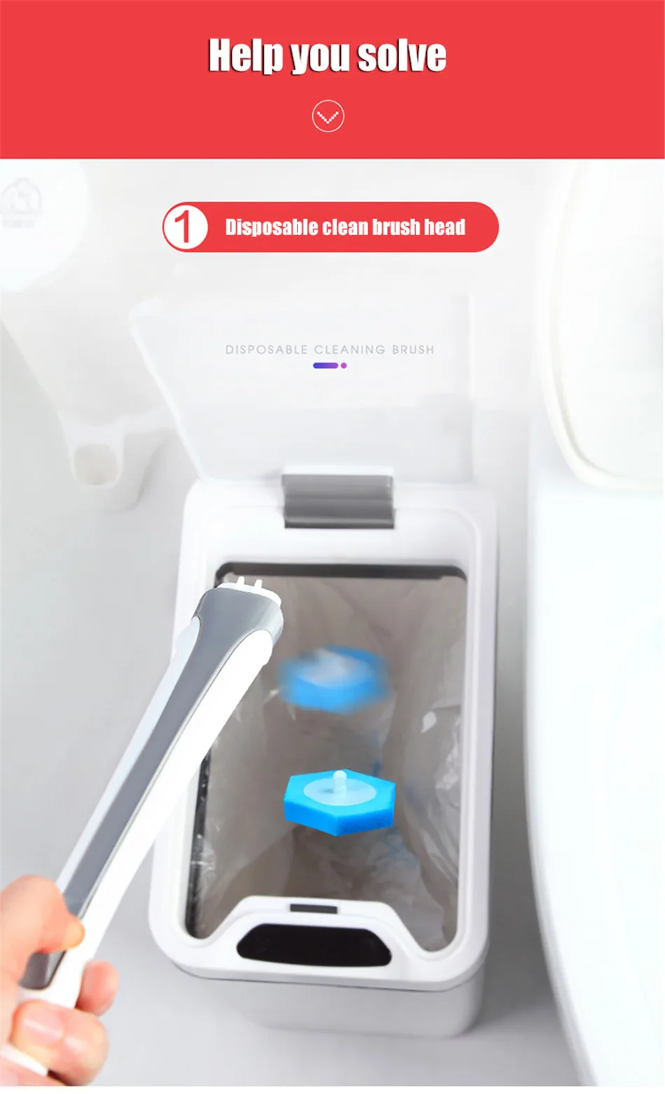 ONEUP одноразовая щётка для туалета стерилизатор без мертвой углы набор для чистки туалетной щетки держатель Очиститель инструмент Аксессуары для ванной комнаты