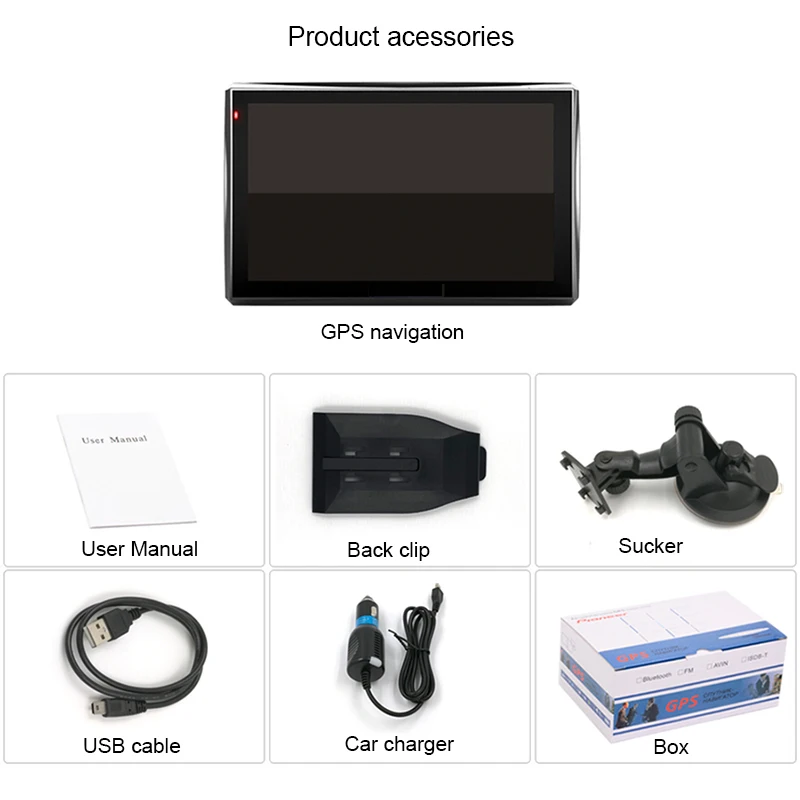 Автомобильный GPS навигатор 7 дюймов 800*480 Bluetooth AVIN MTK win CE 6 0 800 МГц FM DDR3 128 м 8 ГБ CE6.0|vehicle