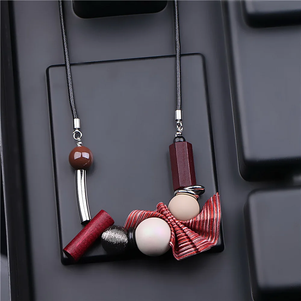 Ожерелье женское из акриловой смолы массивное с бусинами | Украшения и