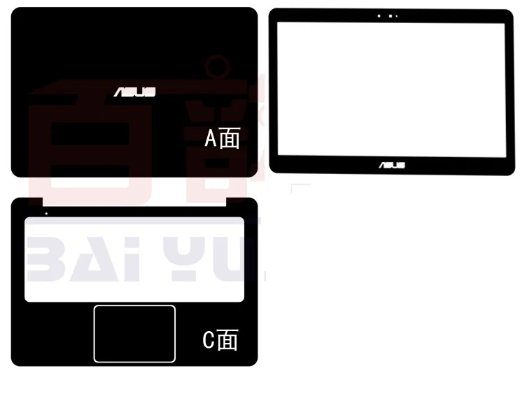 Наклейки для ASUS ROG G14 GA401IV GA401 GA401I UX306 UX306UA U306 U306UA A45V K45V A85 R400 X551 X551M UX301 3 шт. |