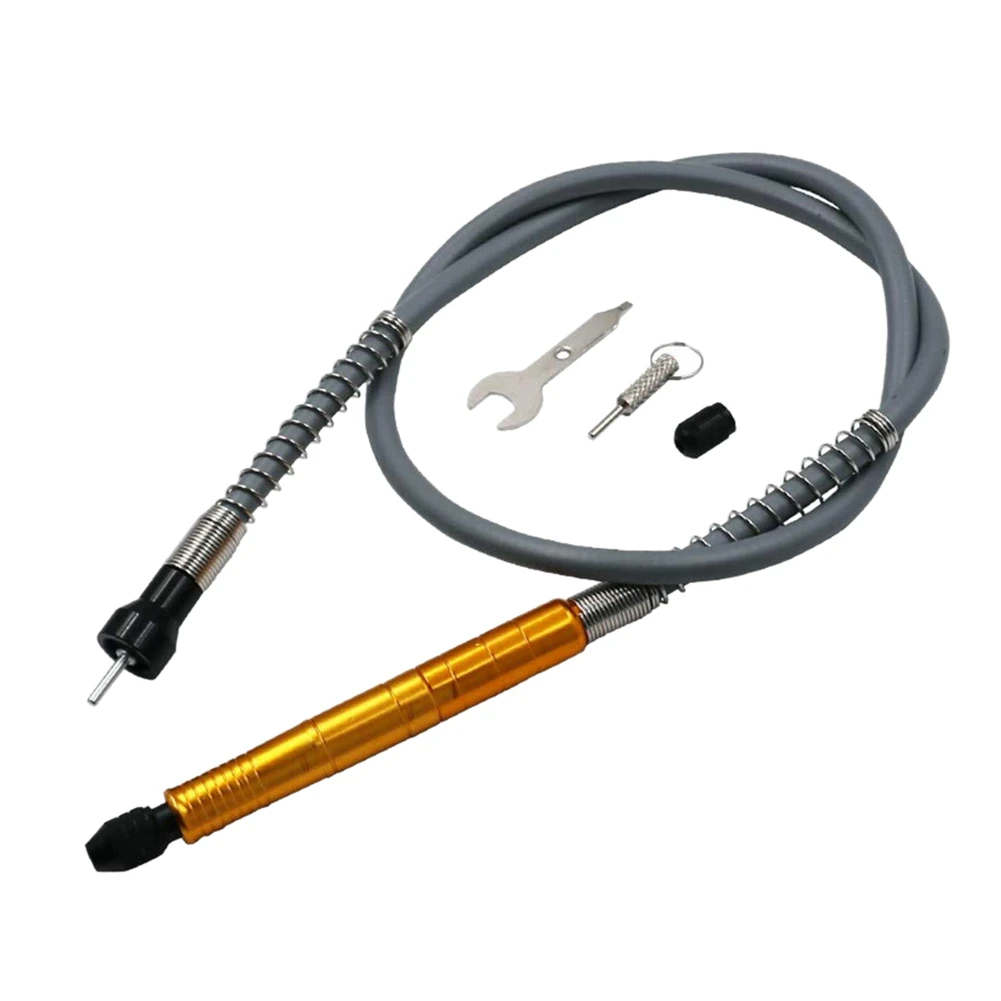 

108cm Aluminum Flexible Shaft Adapter Flex Shaft + 1/8 Inch Keyless Chuck 3.175mm Connector Electric Grinder Rotary Tool