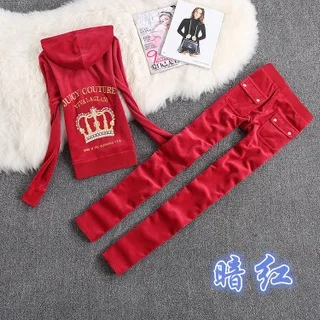 

Fashion velvet ladies casual hoodie pants fat sister sportswear spring/fall 2021 ladies warm velvet fabric sportswear