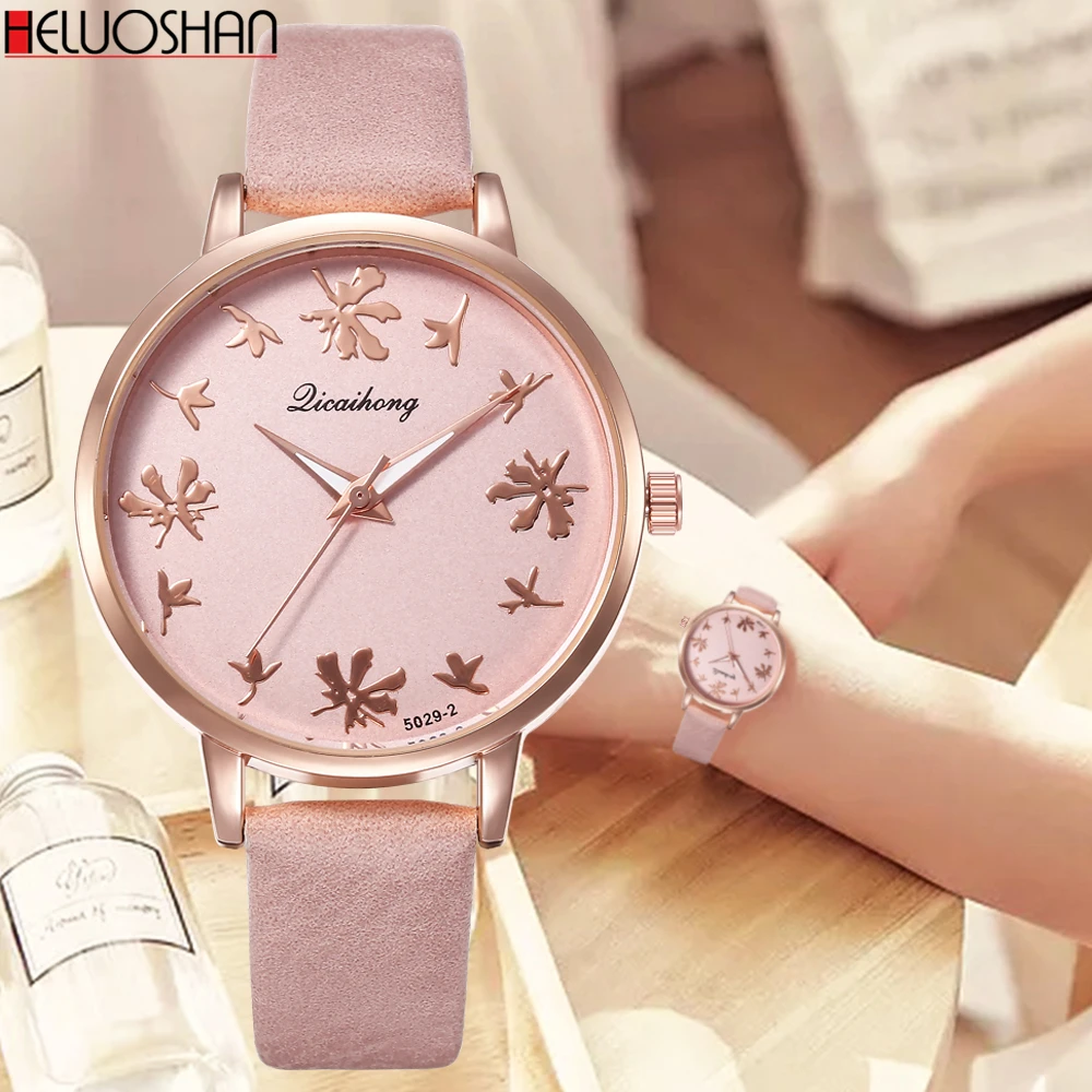 

2021 Hot Simple Women Watches Laidies Casual Quartz Wrist Watch Multicolor Leather Band New Strap Watch Female Clock reloj mujer