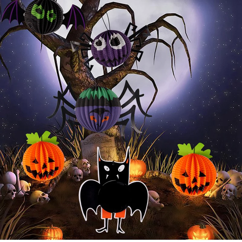 Украшения для Хеллоуина тыква трюк или занавес костюм на Хэллоуин Бэтмен паук
