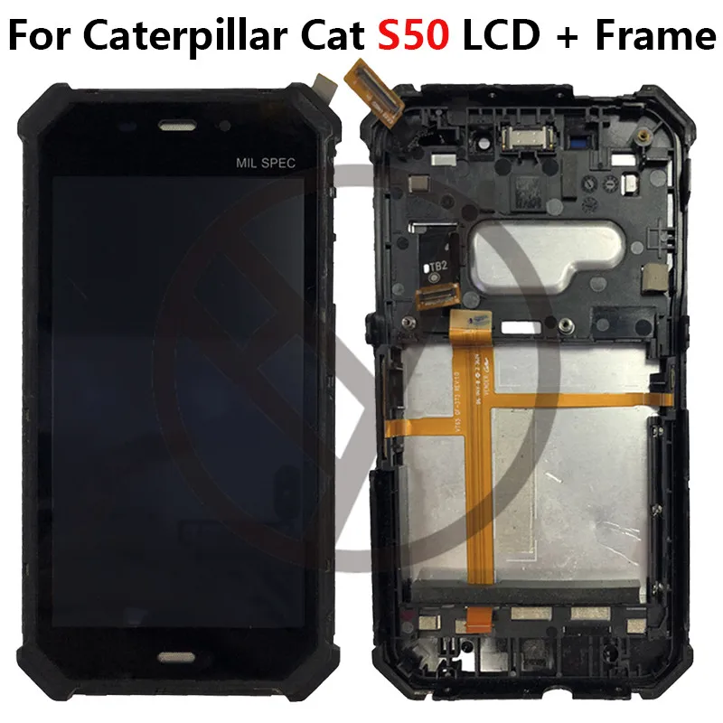 Для 4 7 &quotгусеничный S50 ЖК дисплей touh экран с рамкой 100% протестирован для CAT