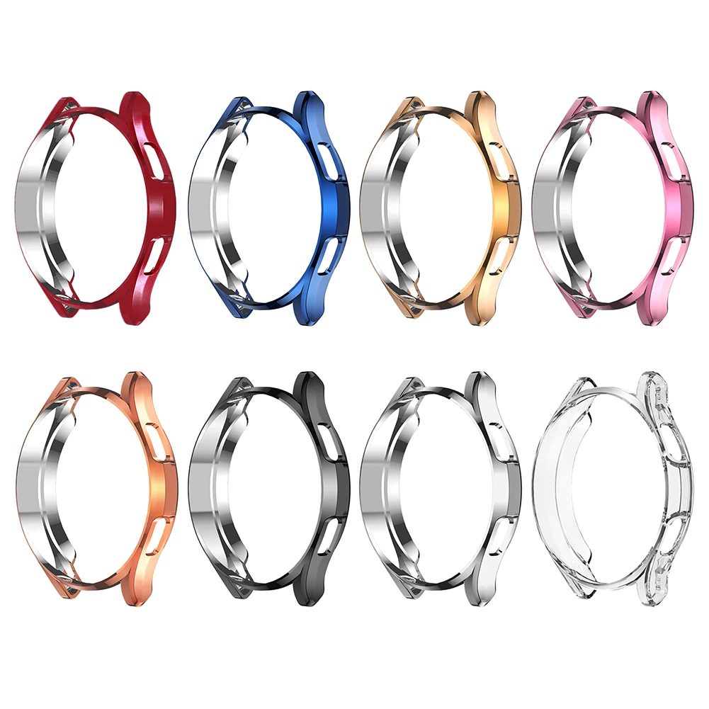 

Smart Watch Protective Frame Case TPU Electroplated Anti-fingerprint Cover for Samsung Galaxy Watch 4 Classic 42 46mm