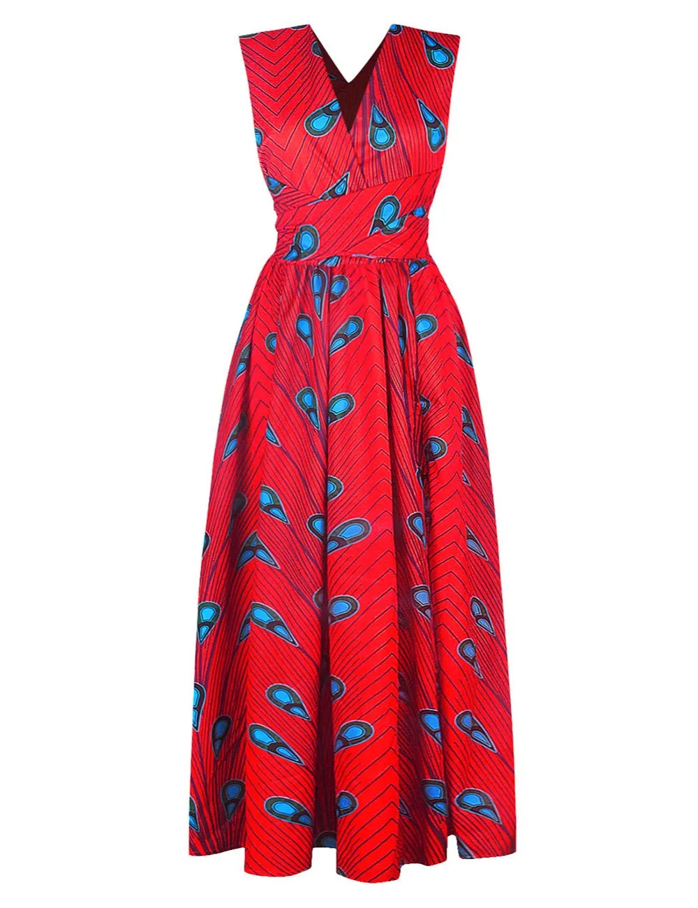 Fadzeco Summer African Dresses for Women New Fashion Robe Dashiki Dress Ethnic Print Backless Sexy African Dress