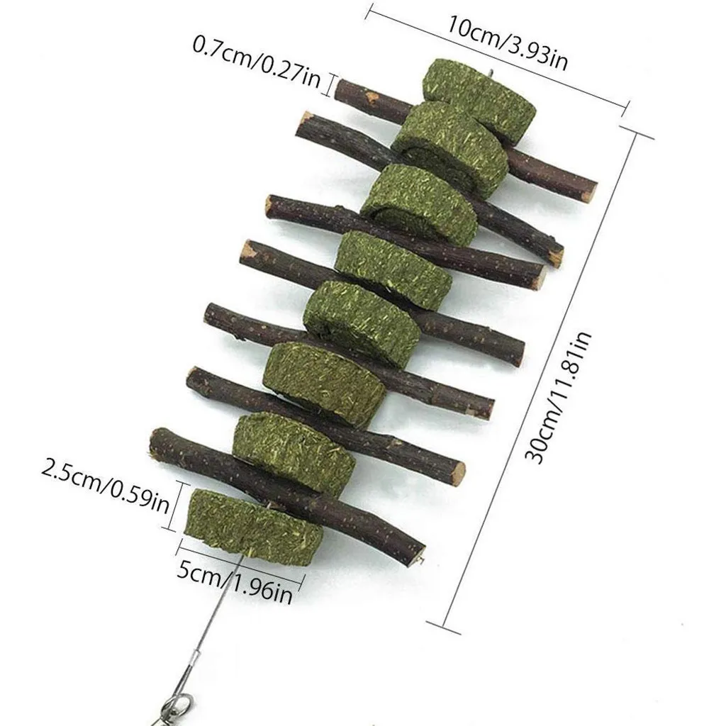 

100% Natural Rabbit Toy Small Pet Teeth Improve Bunny Health Organic Apple Twigs Timothy Grass Ball String Accessories