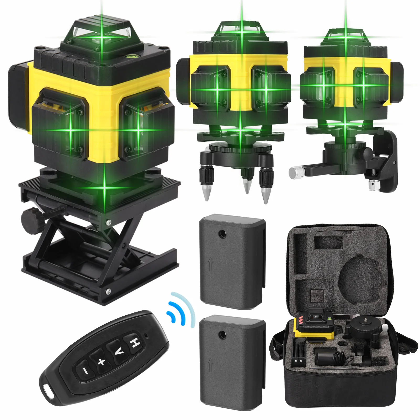 

16 Lines Laser Level Tool Vertical Horizontal Lines with 3° Self-leveling Function Laser Level Construction Tool Green Lines