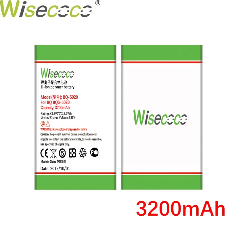 WISECOCO 3200 мАч BQ-5020 батарея для BQ BQS 5020 BQ-5065 BQS 5065 Strike Phone последняя продукция батарея+ номер отслеживания