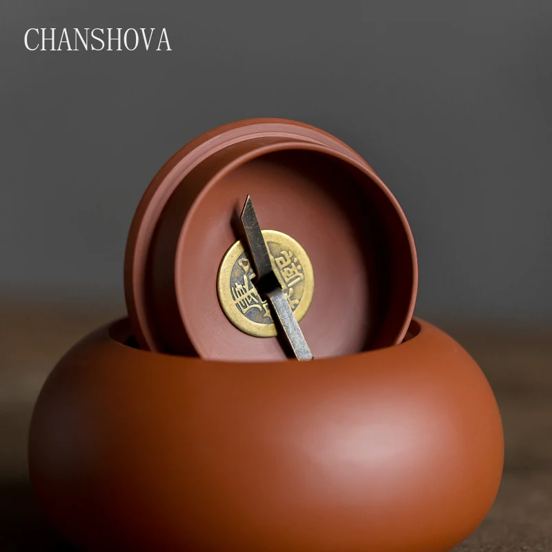 CHANSHOVA китайский Ретро ручной работы цветной глазурь фиолетовый глина чай Caddy