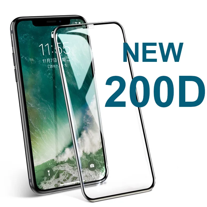 200D изогнутый край Полное покрытие для iPhone XR защита экрана SE 2020 защитное стекло на