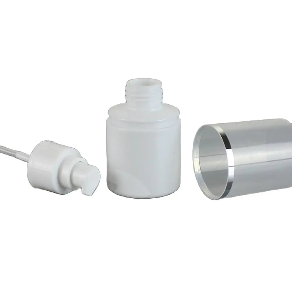 Белая пластиковая бутылка 60 мл Серебряная линия для женской косметики эссенция