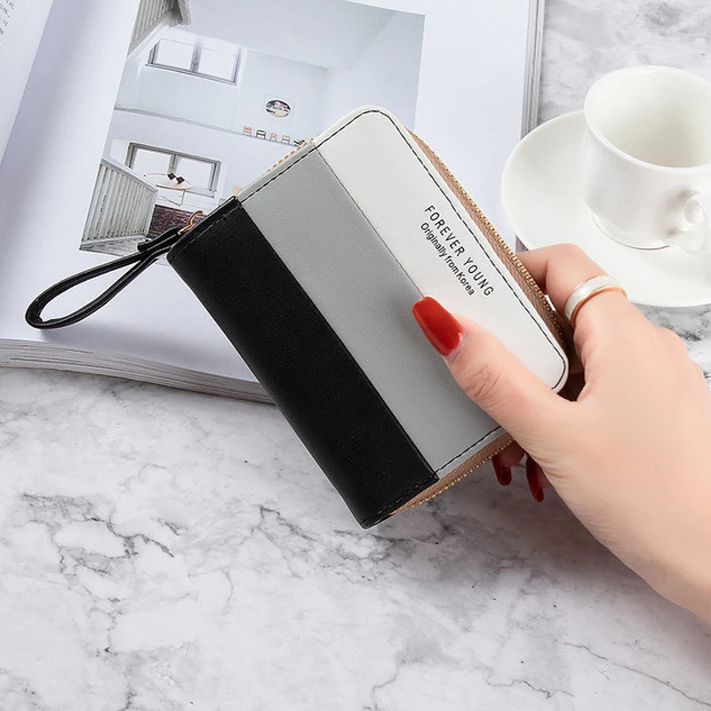 Женский кошелек новый стиль Дамский Длинный на молнии маленький для мелочи