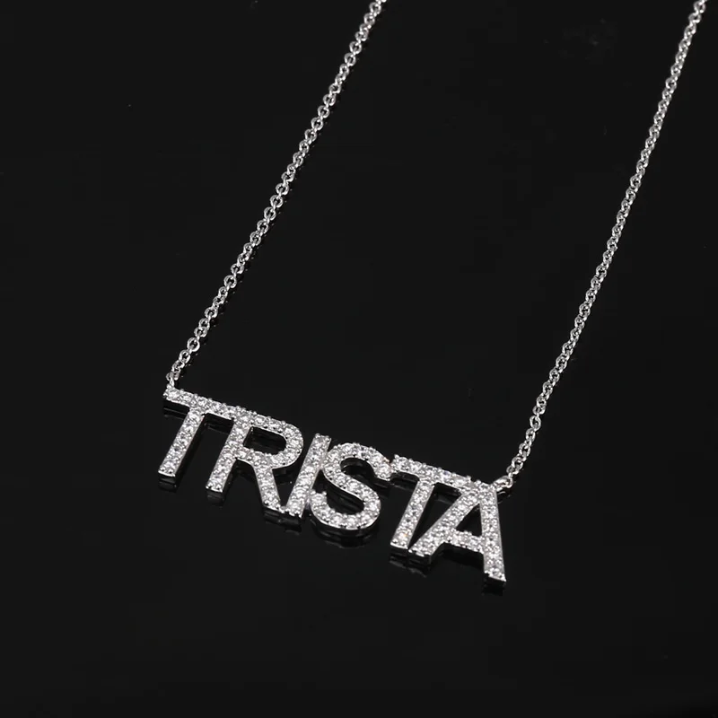 Yoiumit хрустальный кулон с именем на заказ ожерелье подвеской персонализированное