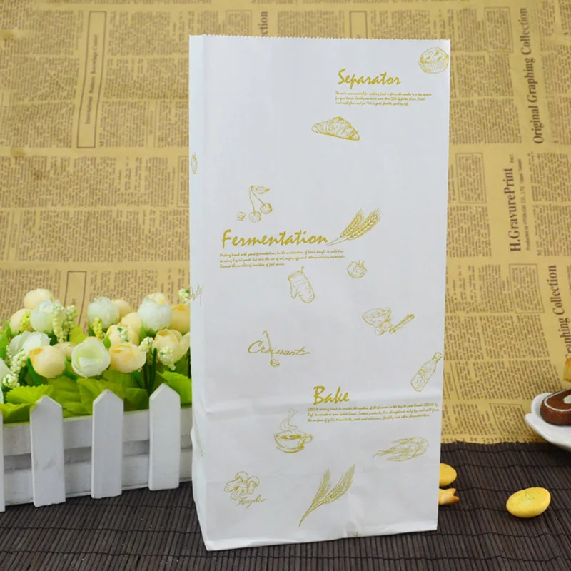 10 шт./лот крафт бумажные пакеты для еды нанизанные конфет закусок Подарочный