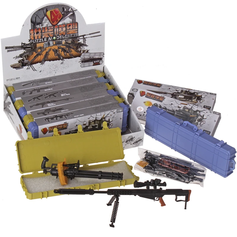 8 коробок/комплект сборный пластиковый пистолет Модель 1: 6 пулемет MG42 M16A1 винтовка