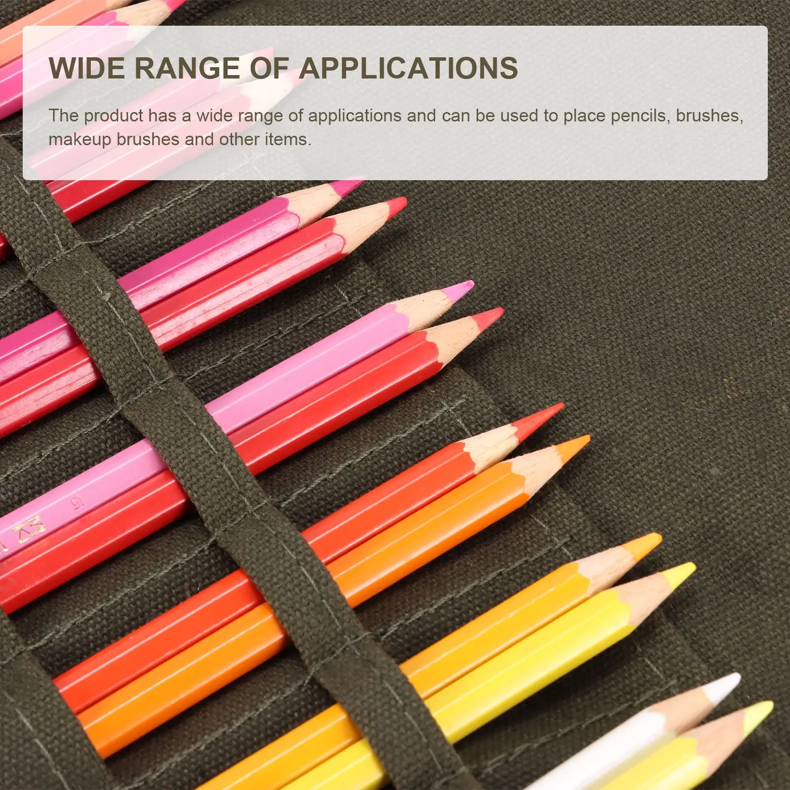 

Portable Pencil Bag Multifunctional Pen Curtain Canvas Roll Pen Bag For Students Outdoor Convenient 2021