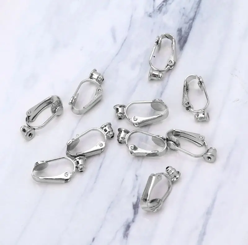 10 шт. Клипсы Серьги конвертеры с пост не пирсинг ювелирные изделия для ушей