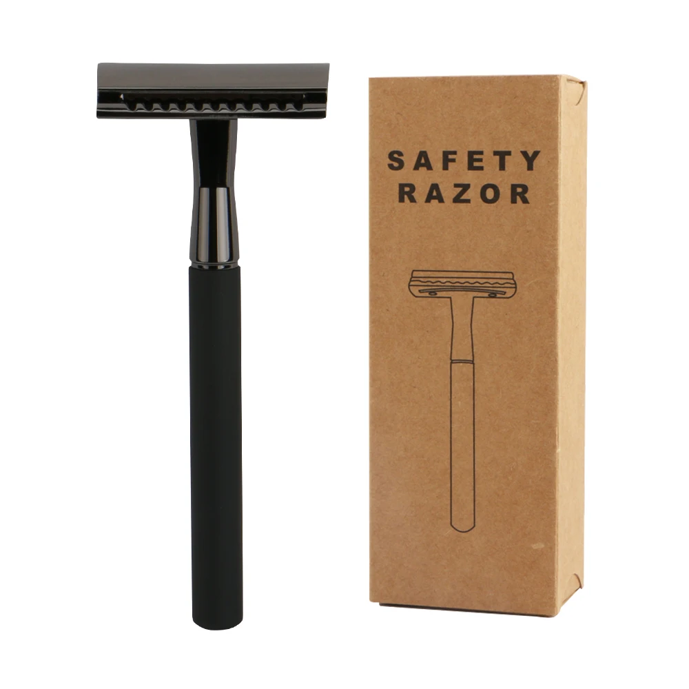 

HAWARD Reusable Men's Double Edge Safety Razor For Wet Shaving Eco Friendly Manual Razor With 20 Razor Blades Women Face Razor