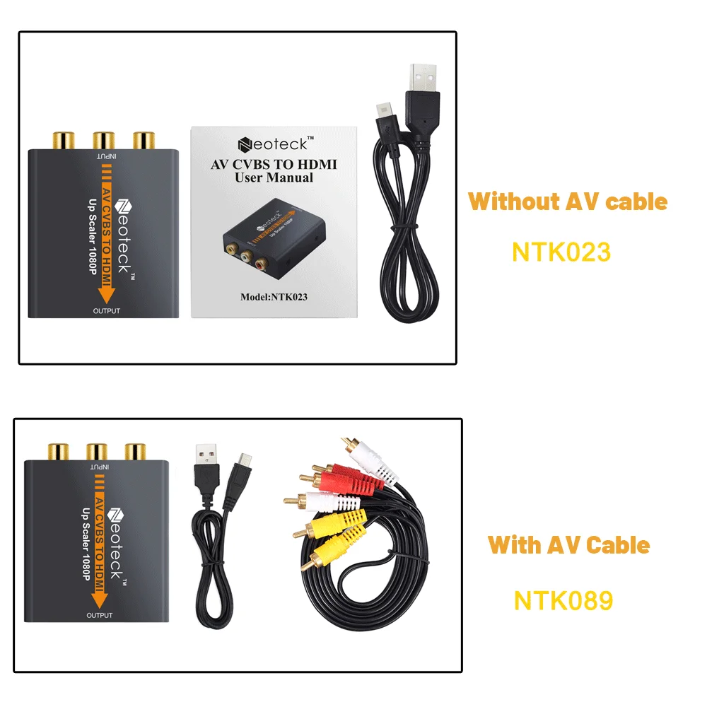 Композитный конвертер eSYNiC 1080P 3RCA AV CVBS в HDMI-совместимый мини-конвертер адаптер для