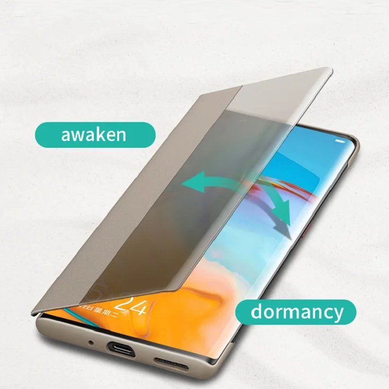 Оригинальный кожаный чехол-кобура с окошком для huawei P30 P30pro p40 p40pro | Мобильные