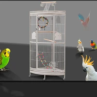 Super large grey and black parrot cage large cage corner breeding cage King Kong sunflower starling birds nest 6262185cm