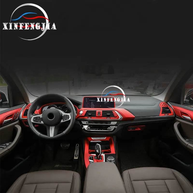 Красная Модифицированная декоративная внутренняя панель двери для BMW X3 X4 G02 G01 18 20
