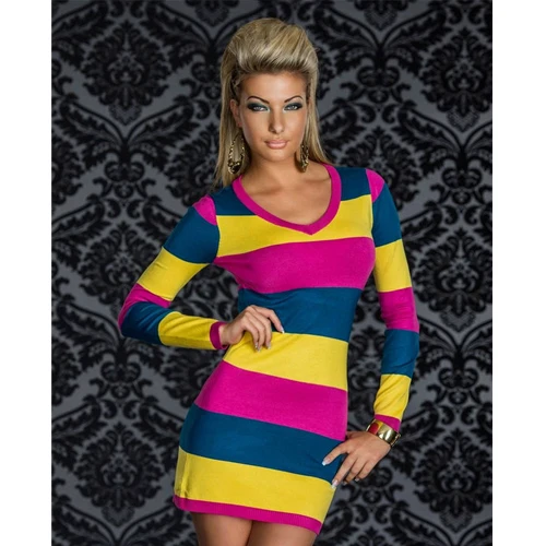 Женское Короткое платье в полоску с длинным рукавом|dress blouse|dress black and pinkdress patterns for