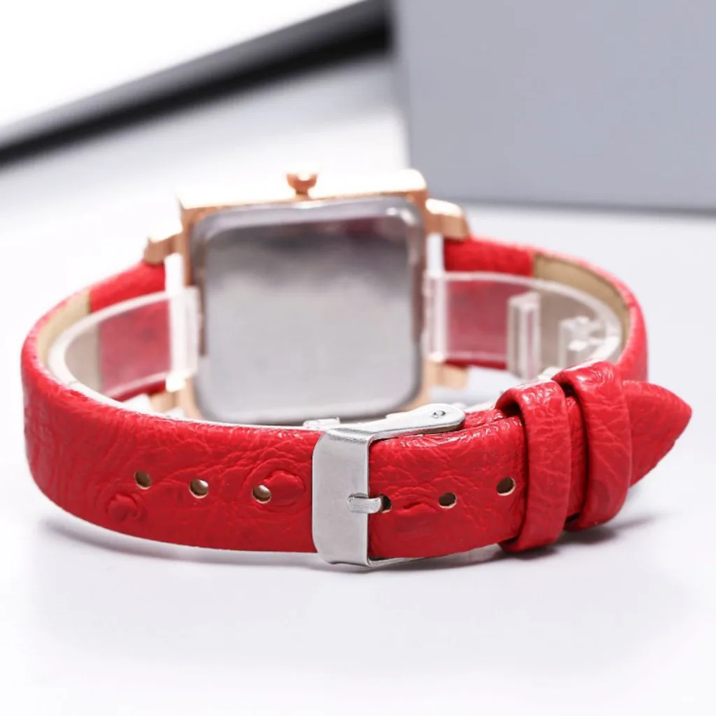 Fashion Casual Women Watch Square Head Leather Belt Buckle Alloy Ladies Clock Hour Simple Quartz Wrist Watches relogio feminino | Наручные