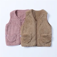 autumn winter kids fleece warm vest for boys girls 2 to 10 years waistcoat cardigan coat casual children sleeveless outerwear