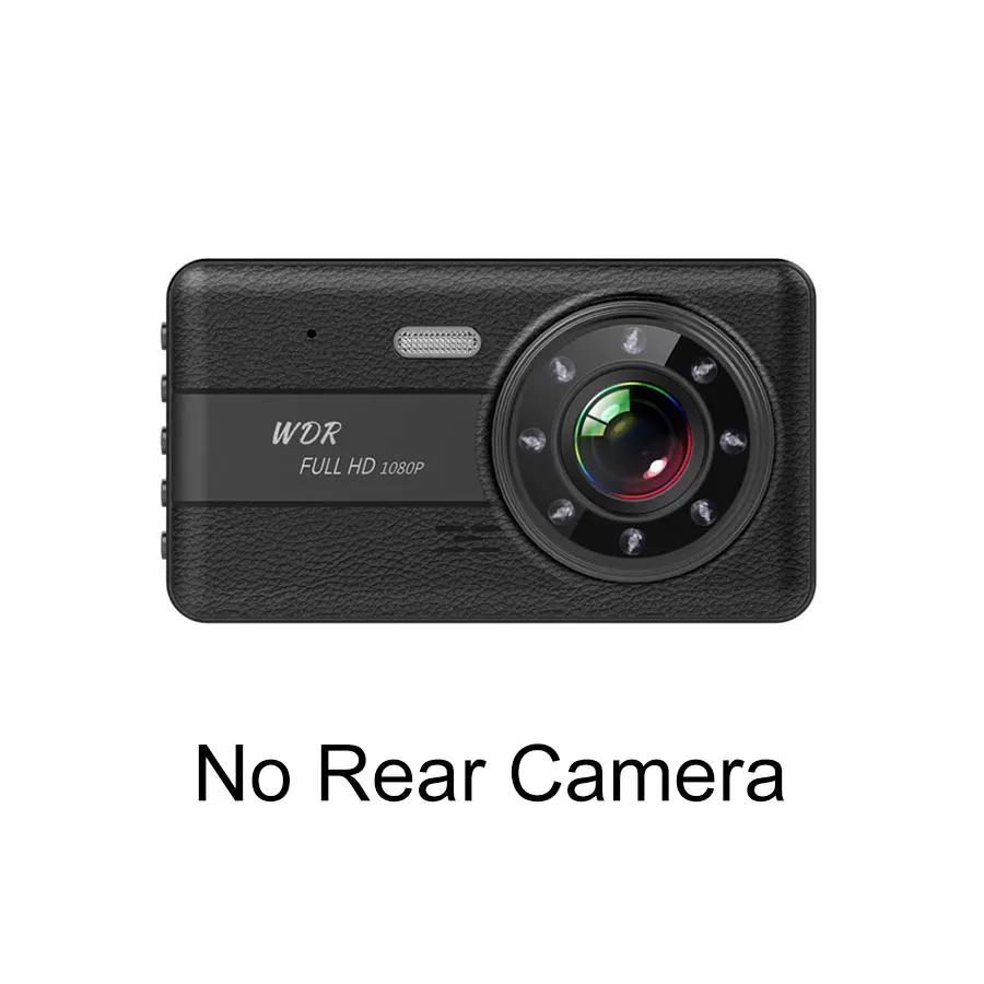 No Rear Camera Olysine Новые 4 дюйма Dashcam Full HD 1080P Видеорегистраторы для автомобилей Двойной объектив диск Регистраторы Ночное видение тире Камера автомобильный видео регистратор - Название цвета: No Rear Camera