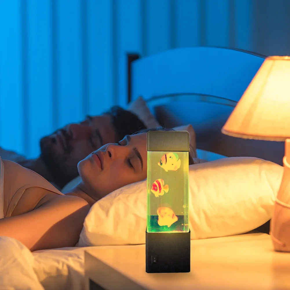 Медузы воды в аквариуме светодиодный светильник Цвет изменение USB/Батарея