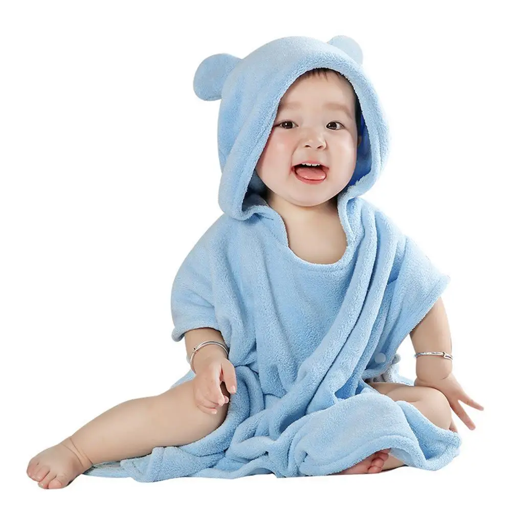 Милое детское банное полотенце с капюшоном накидка детский халат | Мать и ребенок