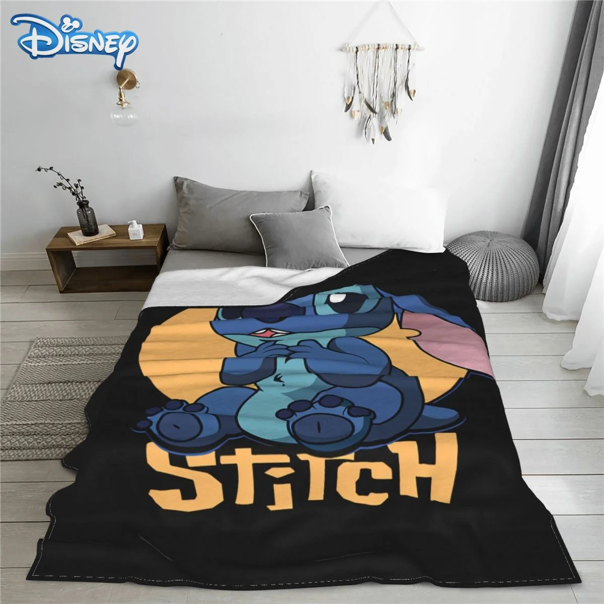 

Disney Stitch cute cartoon Plush Blanket Children Gift Blanket Soft Warm flannel Throw Sofa Bed Cover Winter bed blankets Plaid