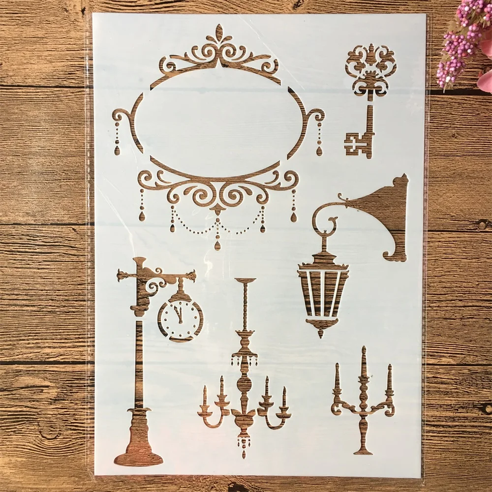 Винтажная уличная лампа А4 1 шт. 29 см сделай сам многослойные трафареты настенная