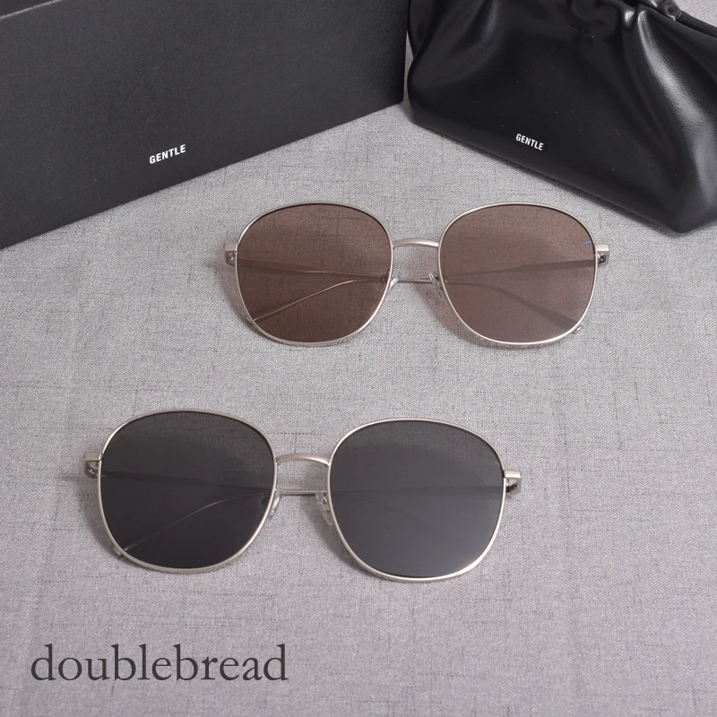 

Korea GM big Round metal glasses frame sunglasses women men Polarized UV400 lens GENTLE doublebread men women Sunglasses