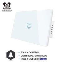 us standard door bell switch 1 gang 1way wall ring controller automation waterproof switch 220v