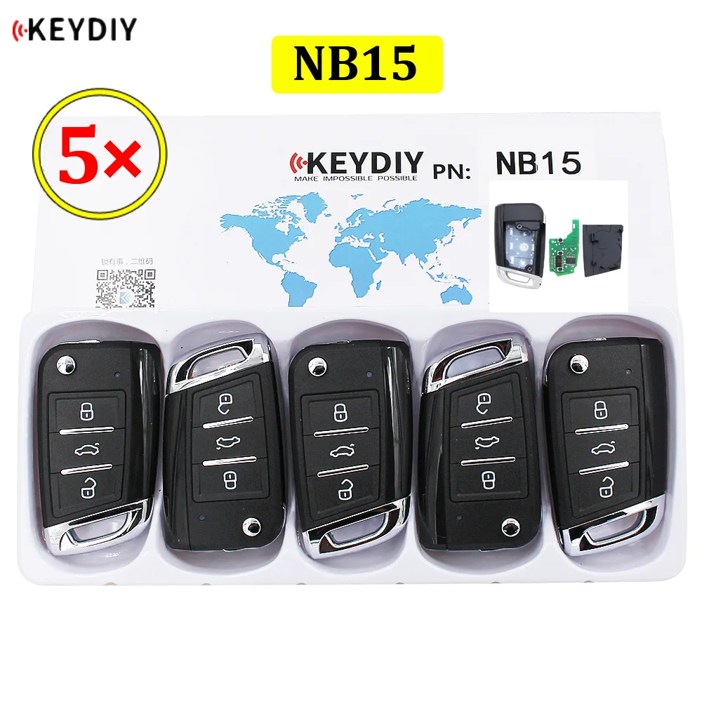 5pcs/lot KEYDIY 3 Button Multi-functional Remote Control NB15 NB Series Universal for KD900 URG200 KD-X2 all functions in one | Автомобили