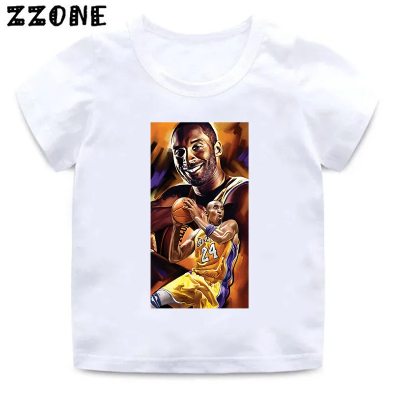 Футболка с принтом Mamba Kobe Bryant RIP для мальчиков и девочек детская одежда летние
