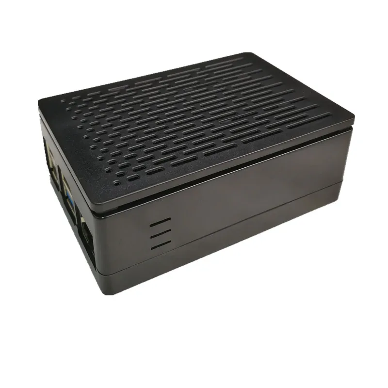 

Чехол для raspberry pi 4, черный чехол, совместимый с охлаждающим вентилятором и ЖК-экраном 3,5 дюйма для raspberry Pi 4b