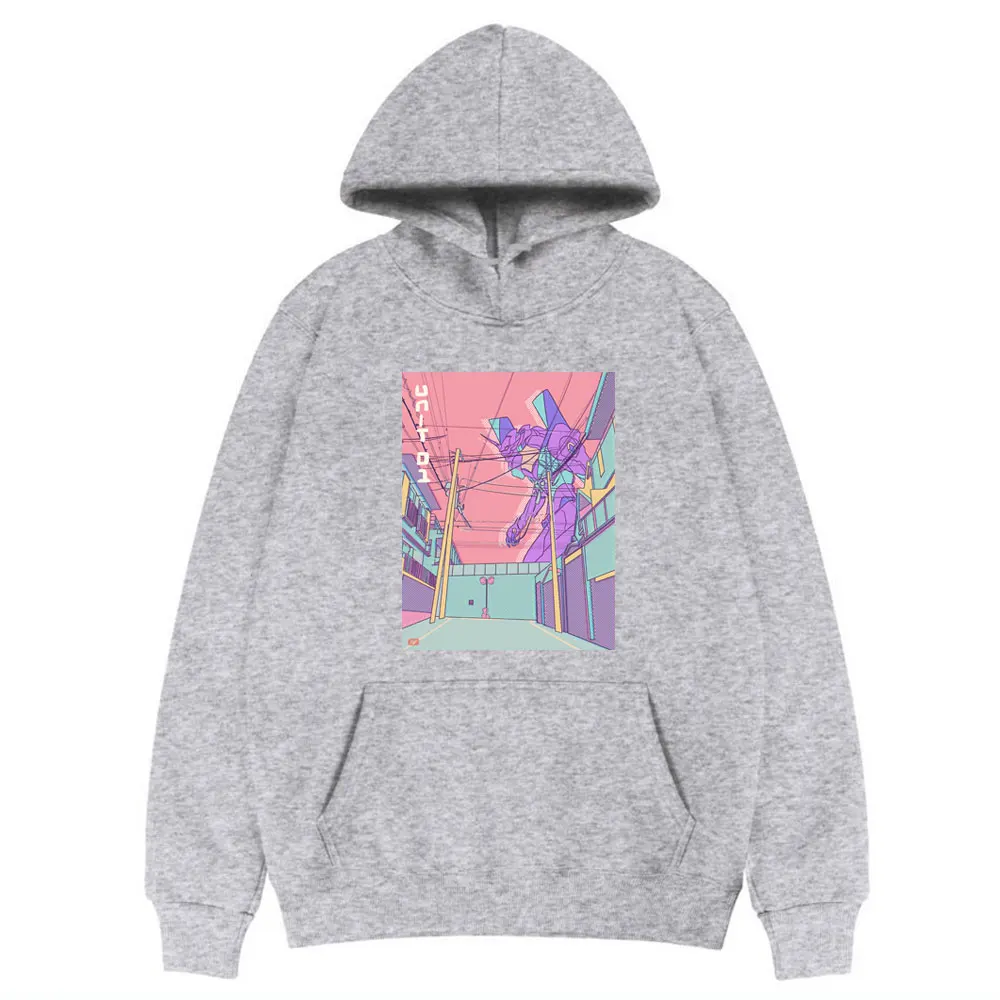 

Anime Ayanami Rei Graphics Hooded Sweatshirt Men's Vintage Hoodies Personality Pocket Loose Hoody Man Women Long Sleeve Hoodie