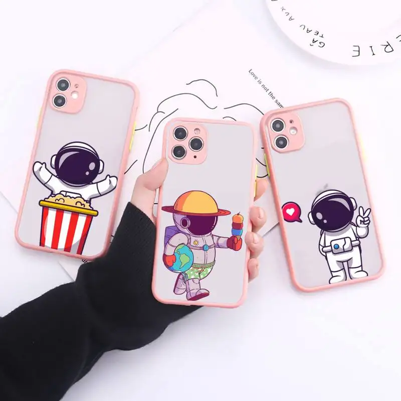 

Cute Cartoon Astronaut Phone Case for iPhone 11 12 13 mini pro XS MAX 8 7 6 6S Plus X 5S SE 2020 XR case