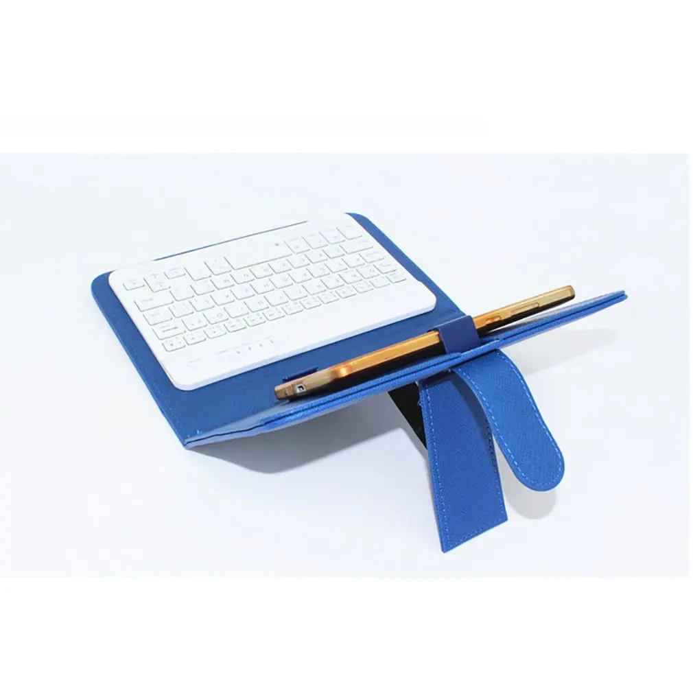 Универсальный Дизайн искусственная кожа Беспроводная клавиатура-чехол для iPhone