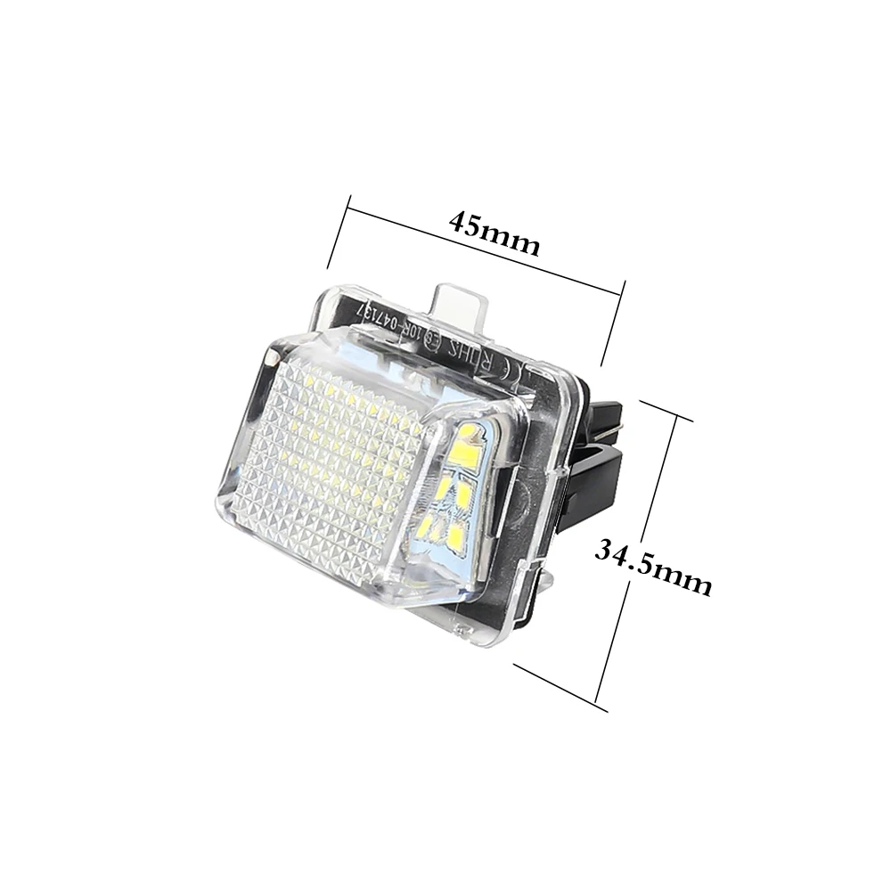 2X LED Car License Plate Light Accessories For Mercedes Benz W204 S204 W212 S212 C207 W221 C216 CL550 CL600 CL63 C E S CL Class |