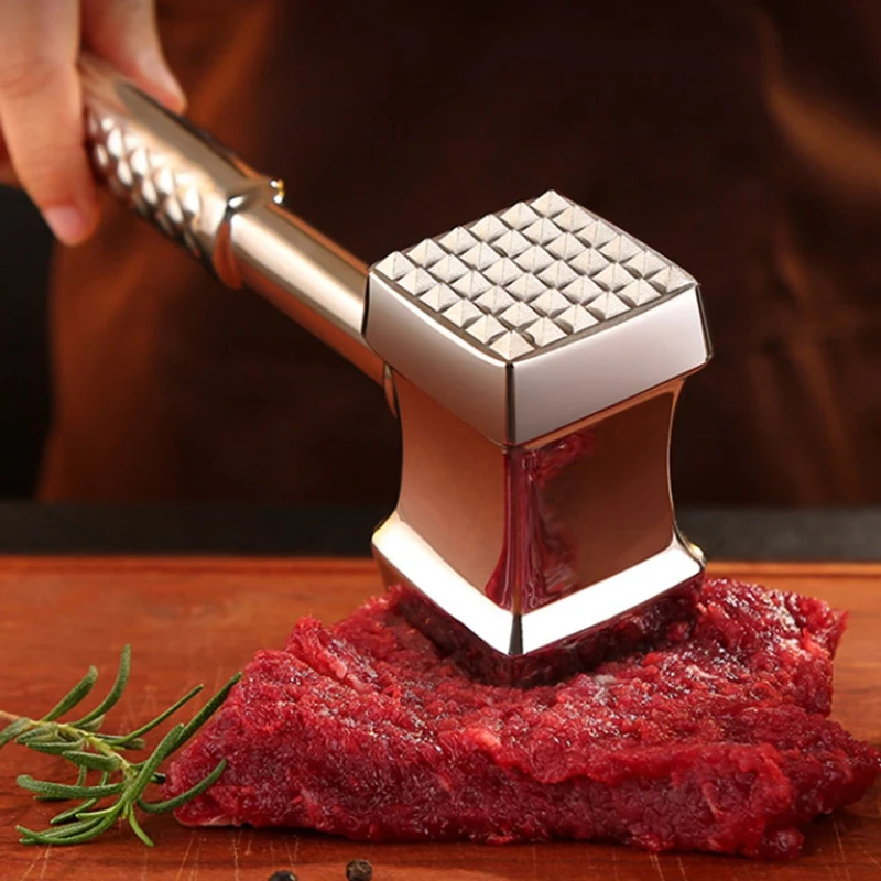 

Meat Tenderizer Mallet Hammer Double-Sided Loose Meat Hammer Kitchen Tool Beef Steak Tenderizer with Anti-Slipped Handle