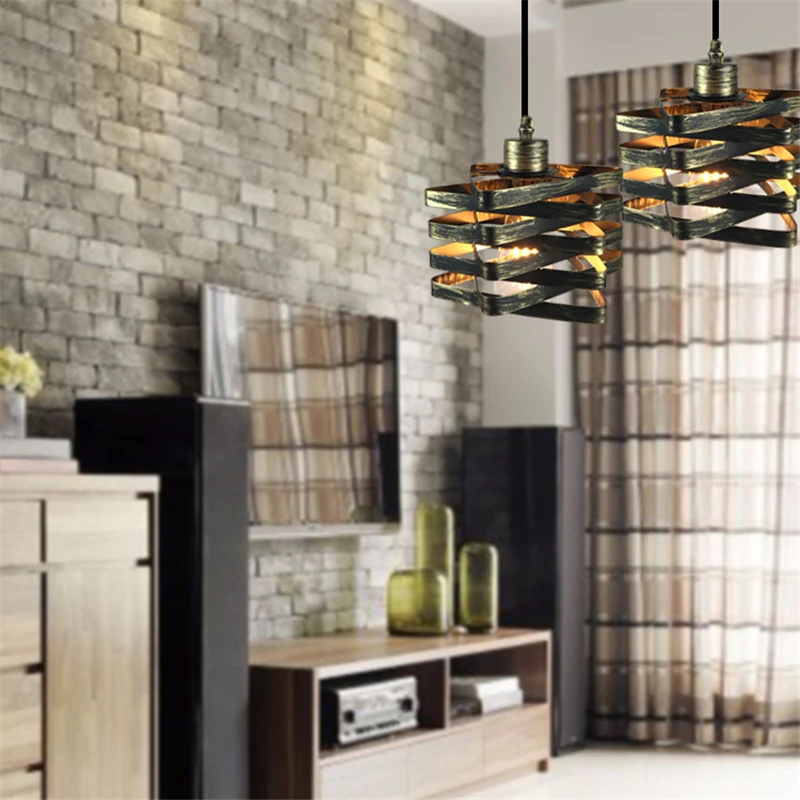 Винтажный креативный подвесной светильник E27 в стиле ретро железная клетка