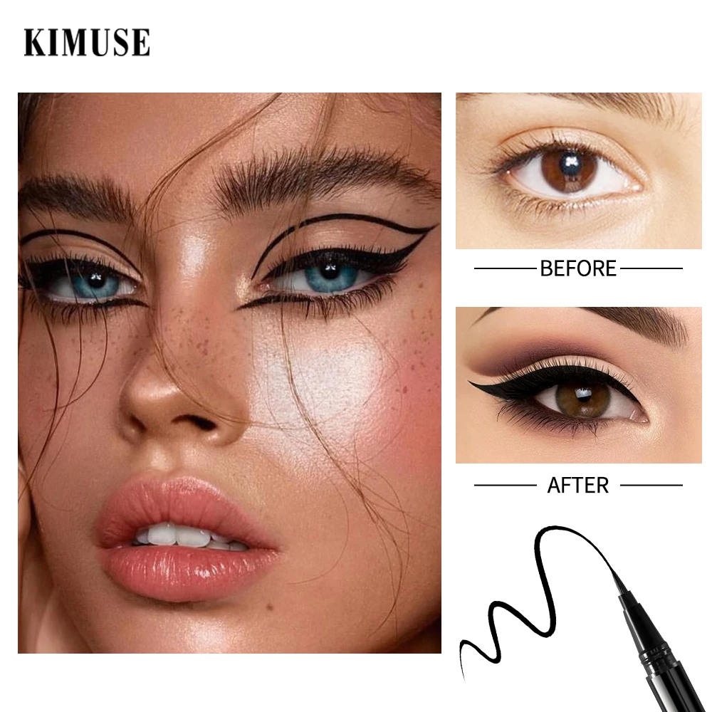 Жидкая подводка для глаз KIMUSE Стойкая карандаш косметика с защитой от пятен