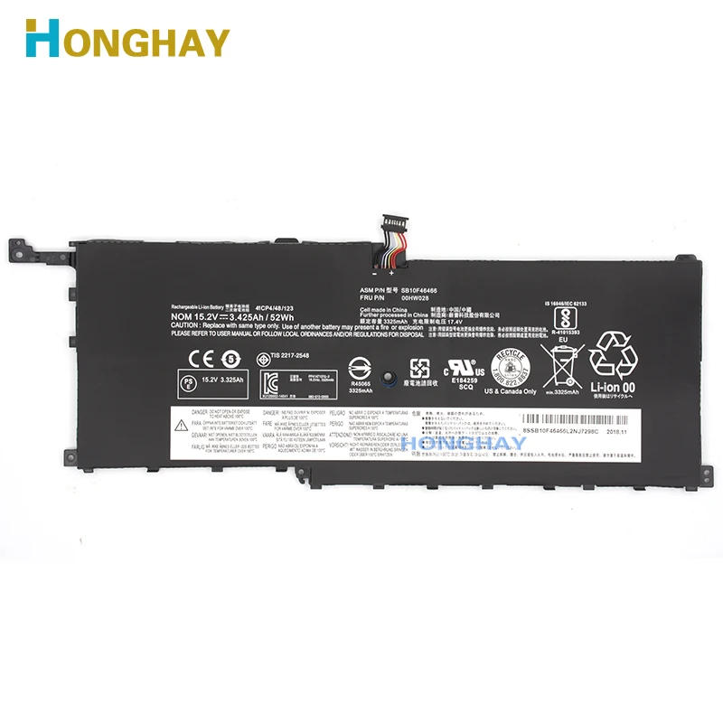 Honghay 00HW028 Аккумулятор для ноутбука Lenovo ThinkPad X1 углерода X1C Йога SB10F46467 20FB002VGE 20FB003RGE