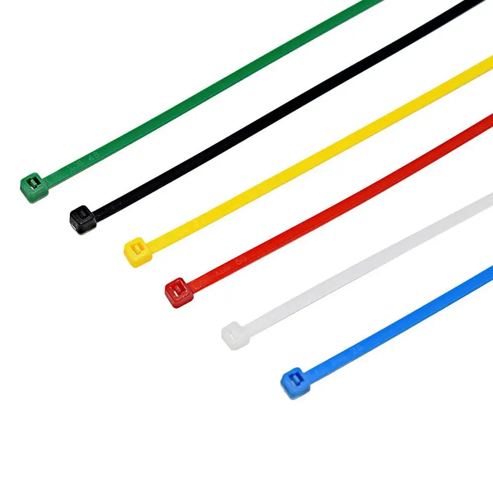 

100 шт./компл. самоблокирующиеся Нейлоновые кабельные стяжки, 3 дюйма, 100 шт., 4 цвета, пластиковые стяжки на молнии, 18 фунтов, черные стяжные стяжки, сертифицированные UL